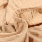 Tissu Jersey Coton smocké uni Beige