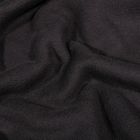 Tissu Polaire Coton uni  Noir - Par 10 cm