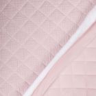 Tissu Double gaze Matelassée uni Rose pâle