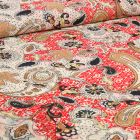 Tissu Mousseline Paisley sur fond Ecru