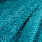 Tissu Fausse fourrure Heavy peluche Bleu paon