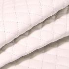 Tissu Simili cuir matelassé uni Chelsy Blanc