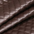 Tissu Simili cuir matelassé uni Chelsy Marron