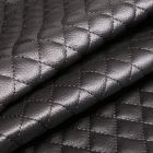 Tissu Simili cuir matelassé uni Chelsy Noir