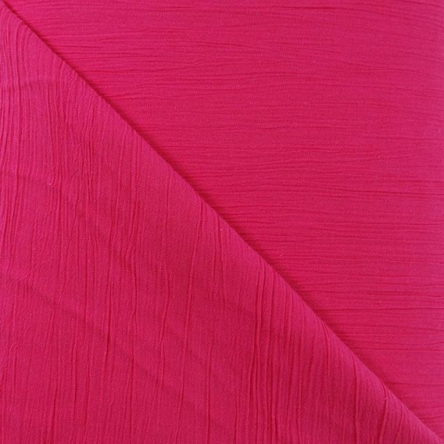 Tissu Crépon Fuschia x10cm