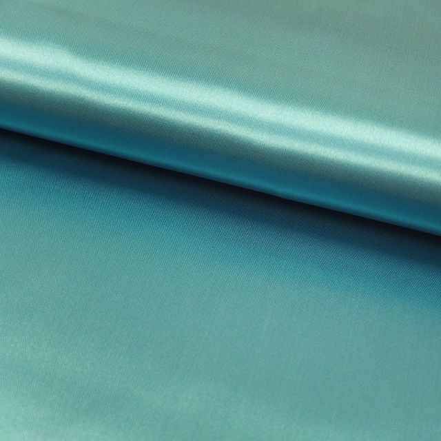 Tissu Satin uni Bleu turquoise x1m