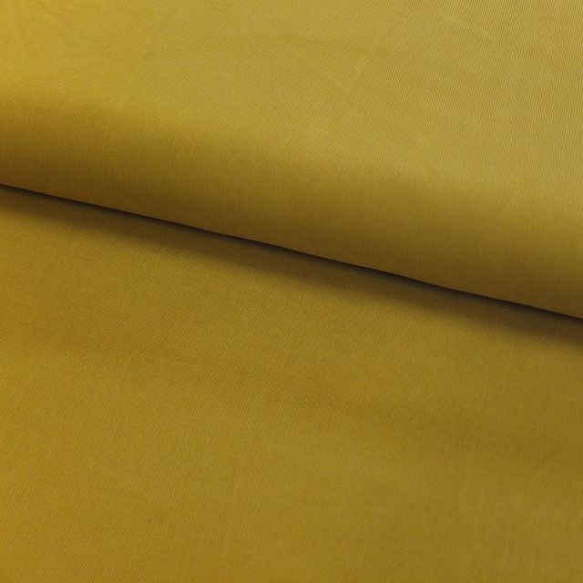 Tissu Velours milleraies Jaune ocre - Par 10 cm