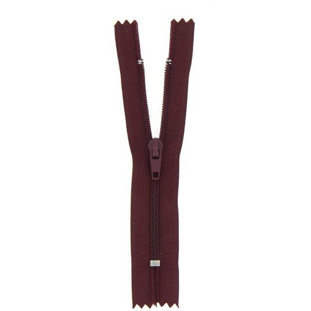 Fermeture nylon non séparable Bordeaux - 12 tailles