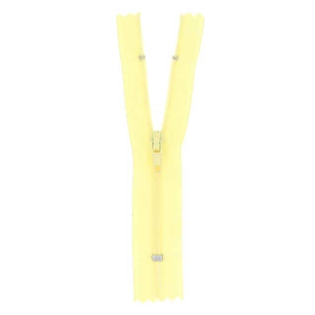 Fermeture nylon non séparable Jaune pastel - 12 tailles