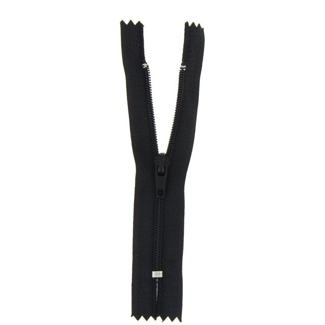 Fermeture nylon non séparable Noir - 12 tailles