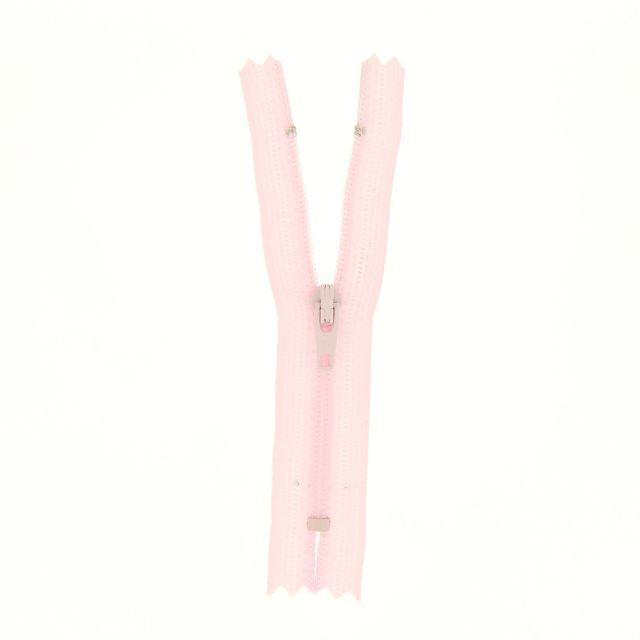 Fermeture nylon non séparable Rose pâle - 12 tailles