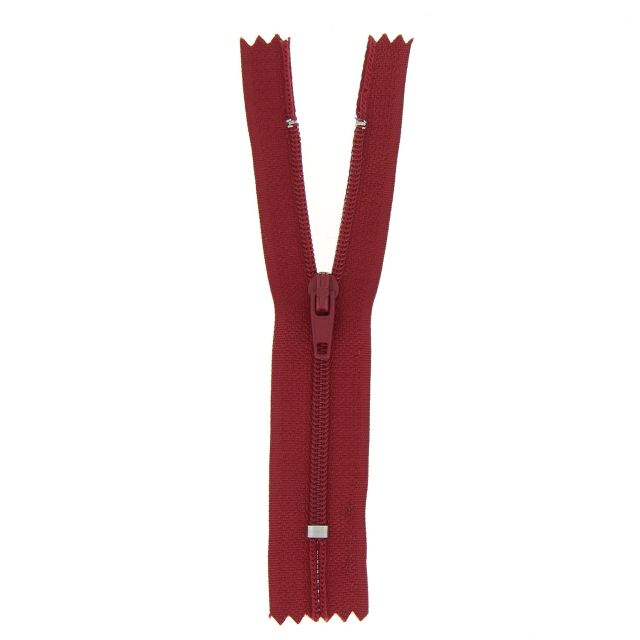 Fermeture nylon non séparable Rouge foncé - 12 tailles