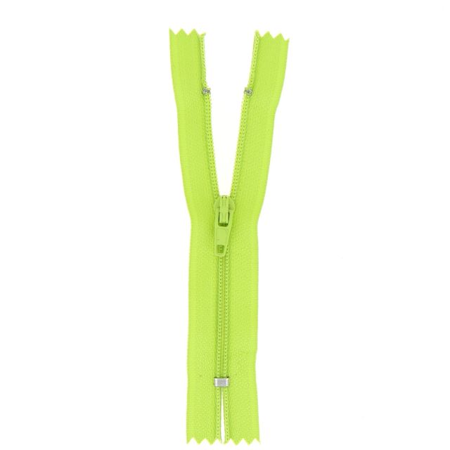 Fermeture nylon non séparable Vert pomme - 12 tailles