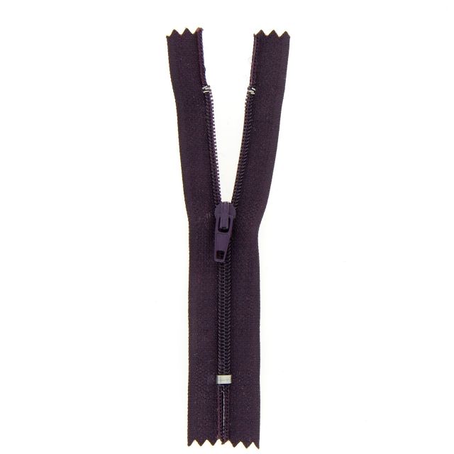 Fermeture nylon non séparable Violet foncé - 12 tailles