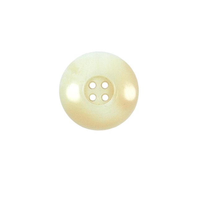 Bouton incurvé nacré Vera 22 mm - Blanc