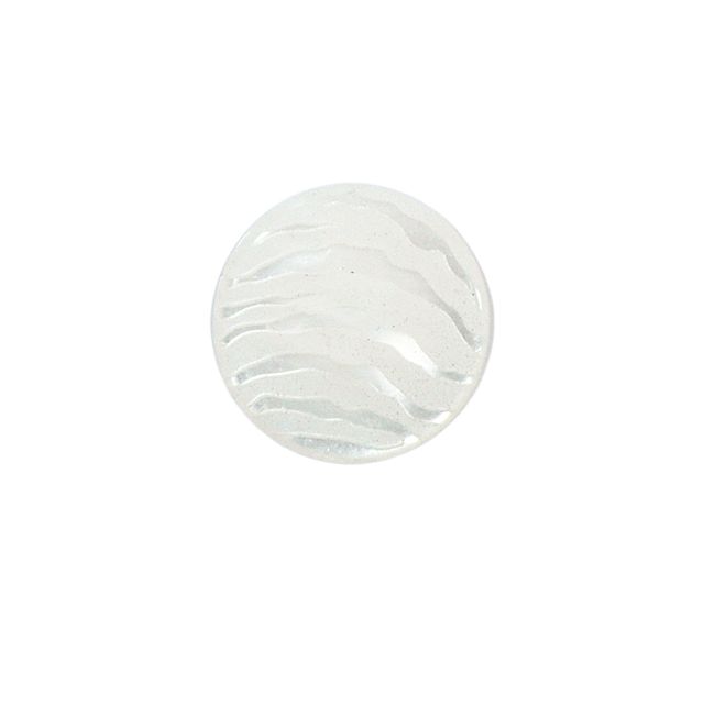 Bouton zébré Marie-Etienne 22 mm - Blanc