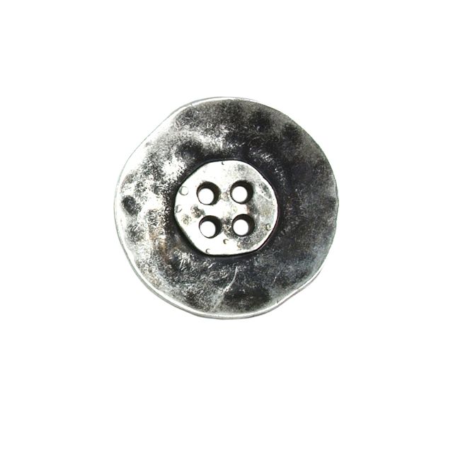 Bouton Justin en métal 27 mm - Argent