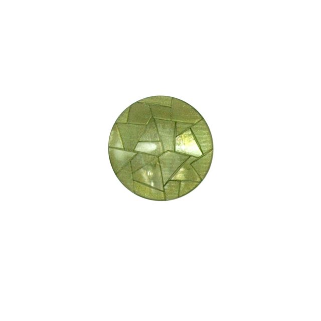 Bouton Emma triangle nacré 18 mm - Vert