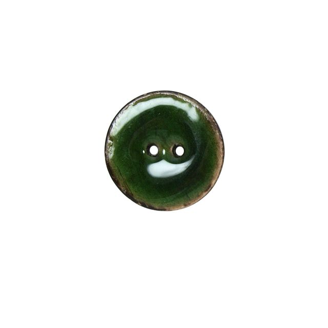 Bouton bois laqué Velentino 20 mm - Vert