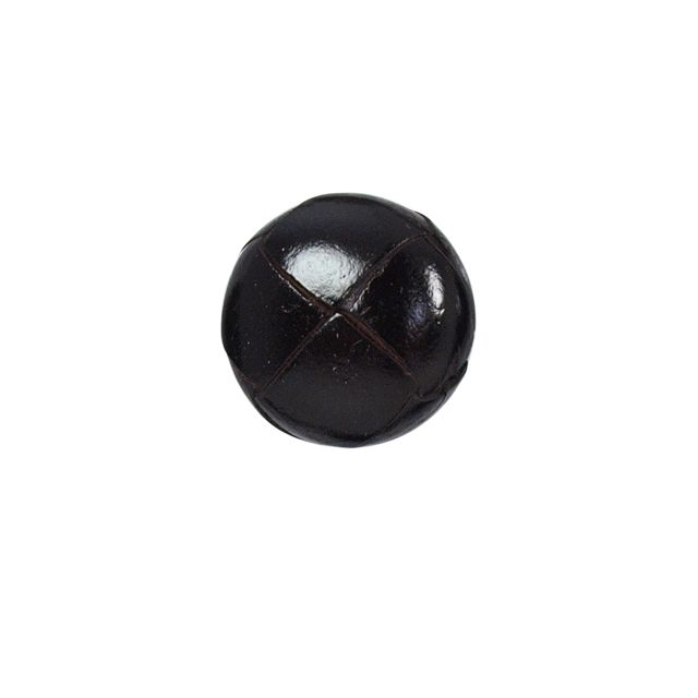 Bouton Giustina effet capitonné 20 mm - Marron