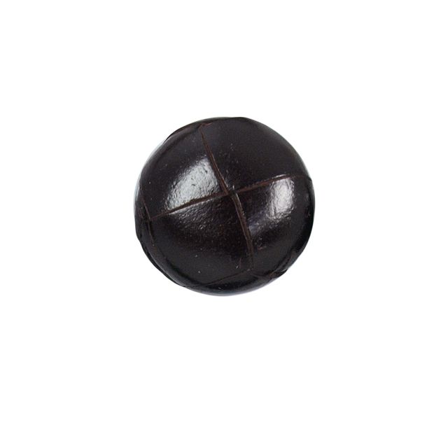 Bouton Giustina effet capitonné 22 mm - Marron