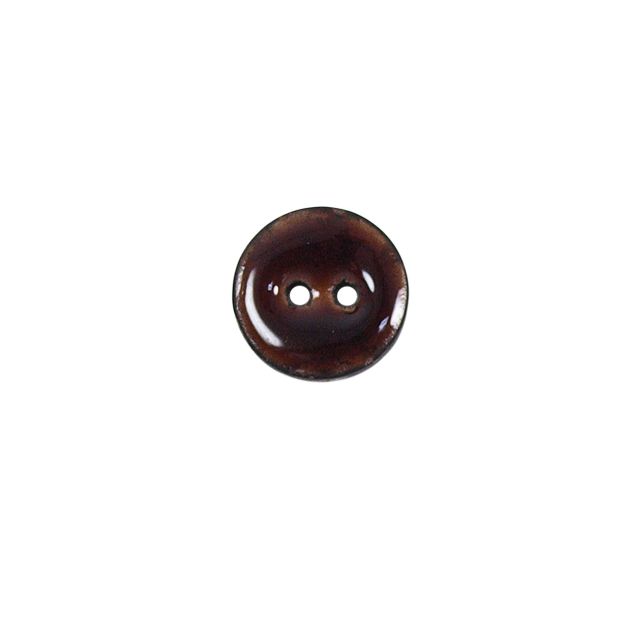 Bouton bois laqué Velentino 15 mm - Marron