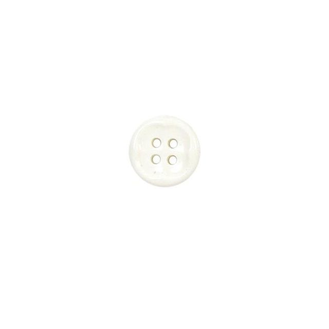 Bouton forme fleur 12 mm - Blanc