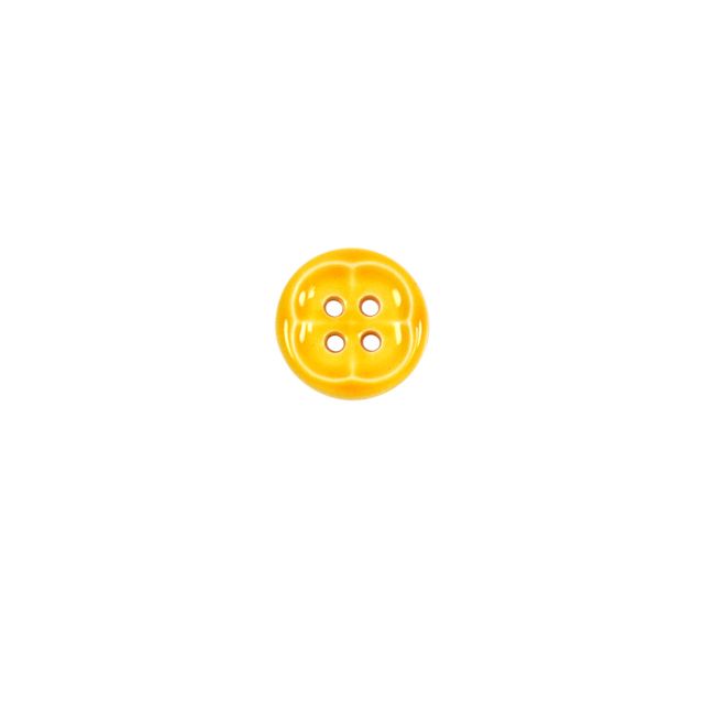 Bouton Nicolas forme fleur 12 mm - Jaune