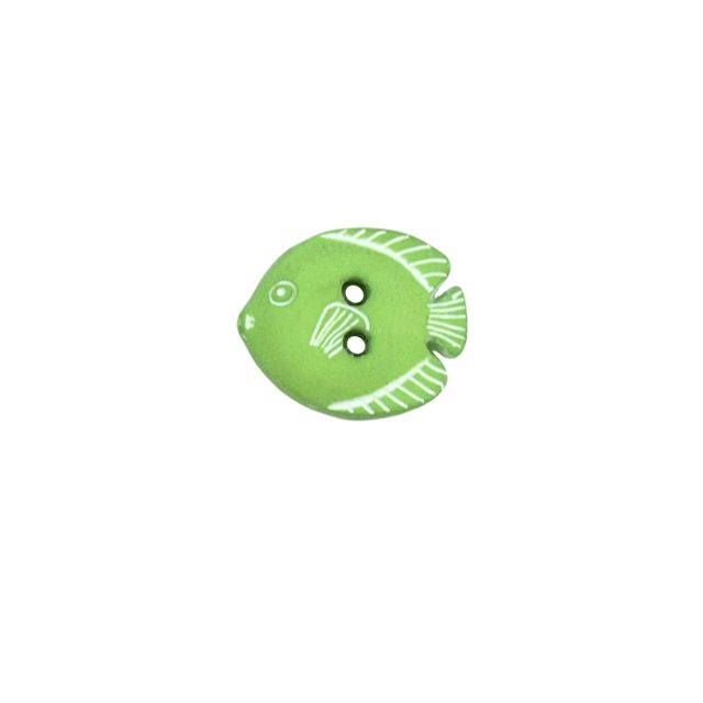 Bouton Ralph poisson 15 mm - Vert