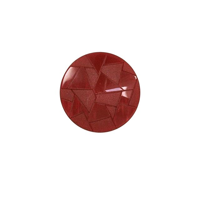 Bouton Emma triangle nacré 22 mm - Rouge