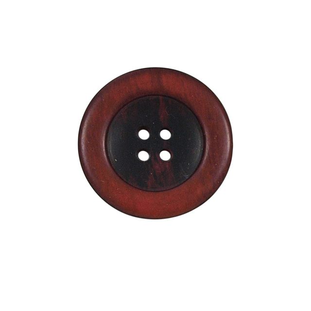 Bouton bicolore Giorgio 27 mm - Rouge