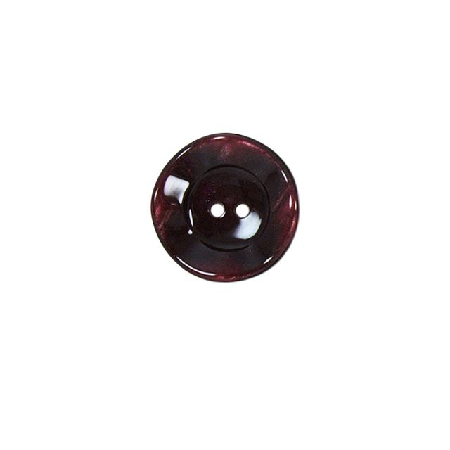 Bouton bord gondolé Agatha 18 mm - Bordeaux