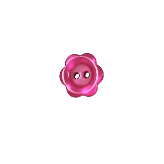 Bouton Yves fleur 15 mm - Rose