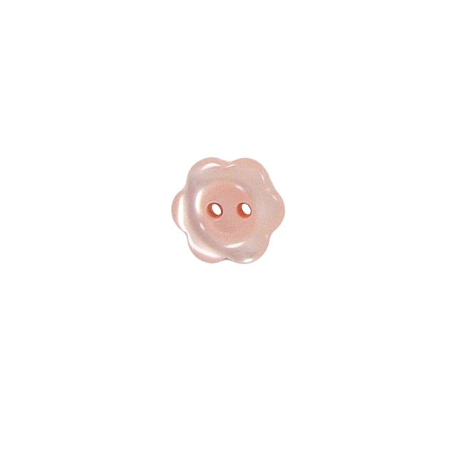 Bouton Yves fleur 12 mm - Rose clair