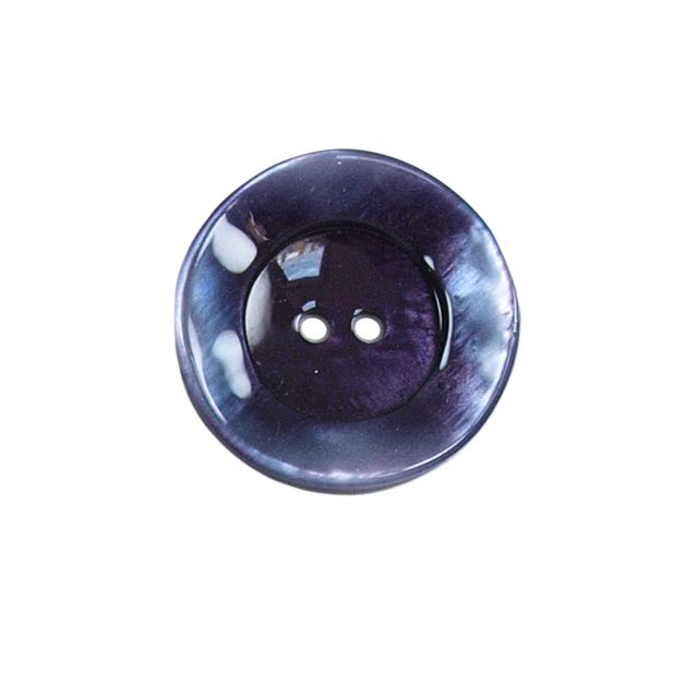 Bouton bord gondolé Agatha 27 mm - Violet