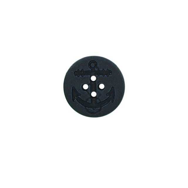 Bouton Pierre ancre 18 mm - Noir