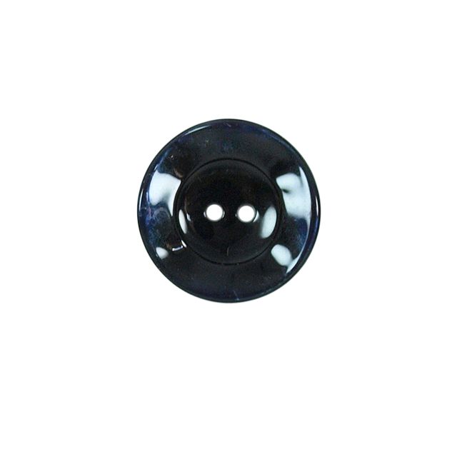 Bouton bord gondolé Agatha 22 mm - Noir