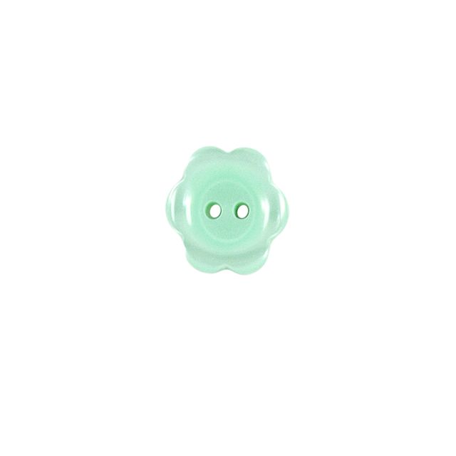 Bouton Yves fleur 15 mm - Vert d'eau