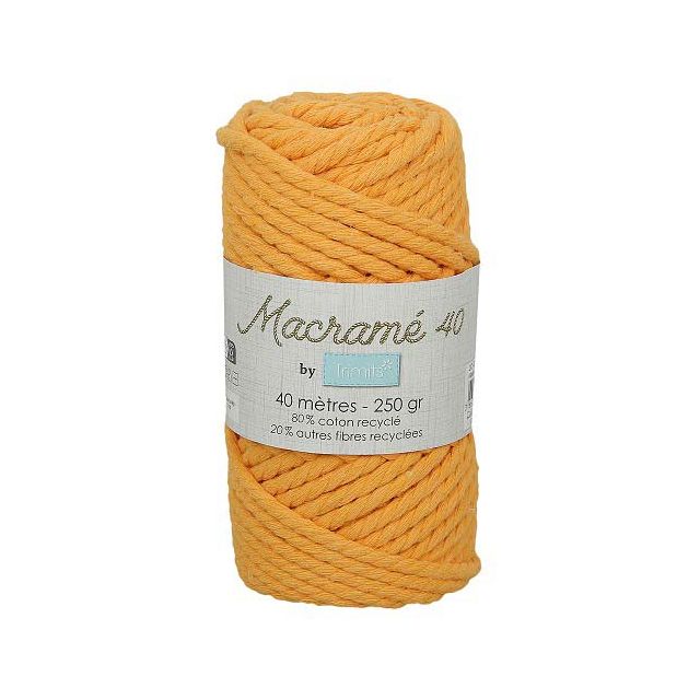 Cordon Coton Macramé 40m - Jaune