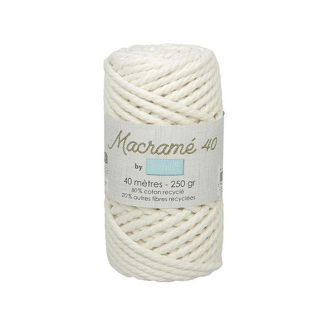 Cordon Coton Macramé 40m - Ecru