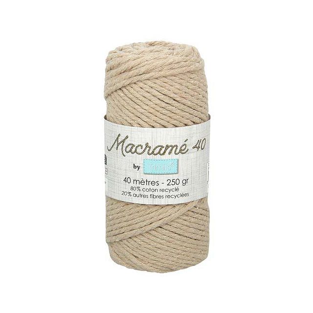 Cordon Coton Macramé 40m - Beige