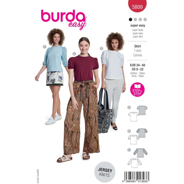 Patron Burda Style 5809 T-shirt