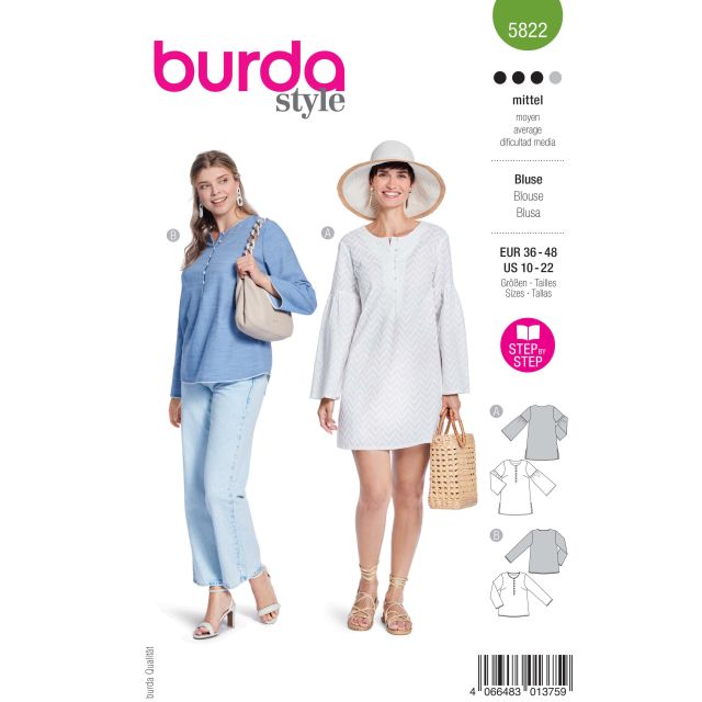 Patron Burda Style 5822 Blouse