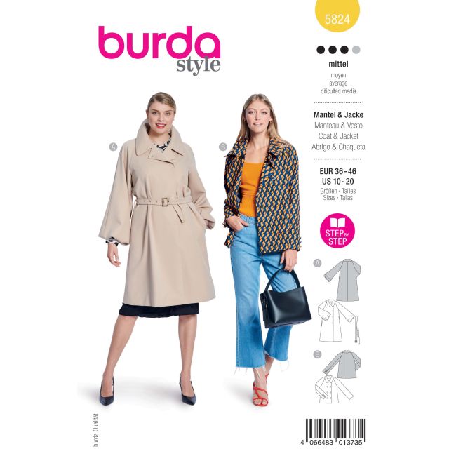 Patron Burda Style 5824 Manteau et veste