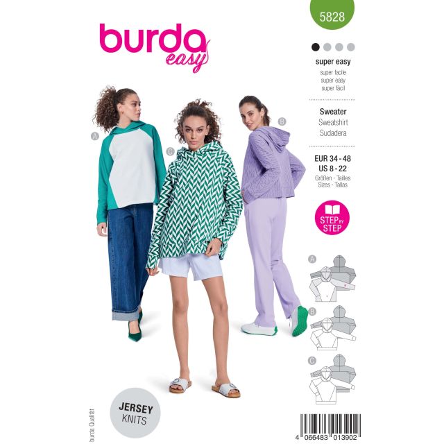 Patron Burda Style 5828 Sweatshirt