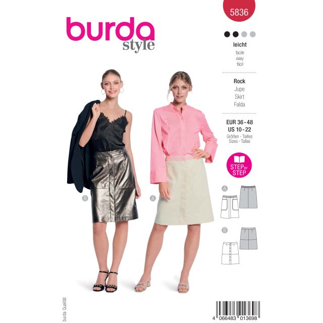 Patron Burda Style 5836 Jupe