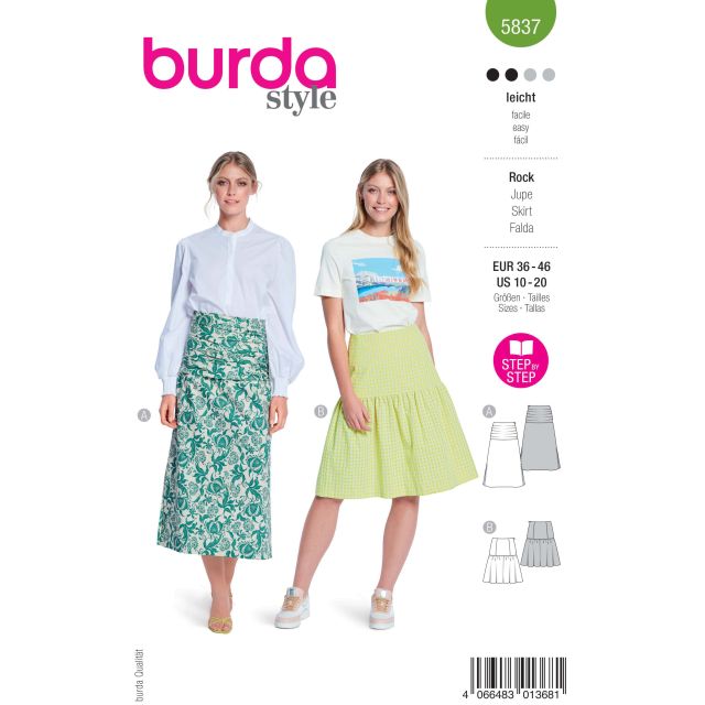 Patron Burda Style 5837 Jupe