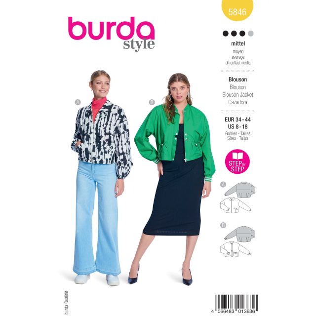 Patron Burda Style 5846 Blouson