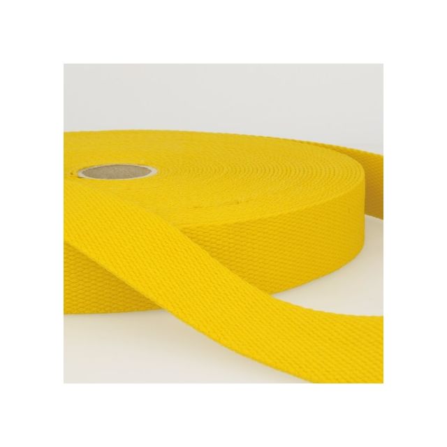 Sangle Coton 30 mm Jaune foncé x1m