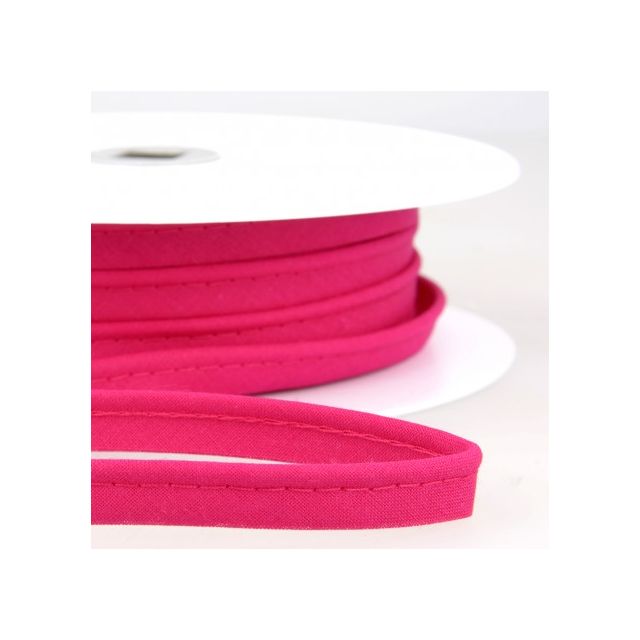 Passepoil tout textile 10 mm Rose x1m